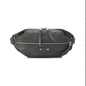 Balenciaga Dark Gray Leather Belt Bag